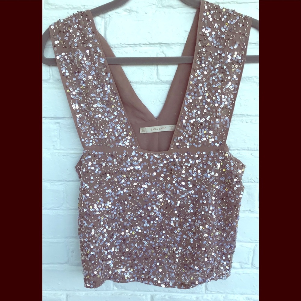 Zara sequined top